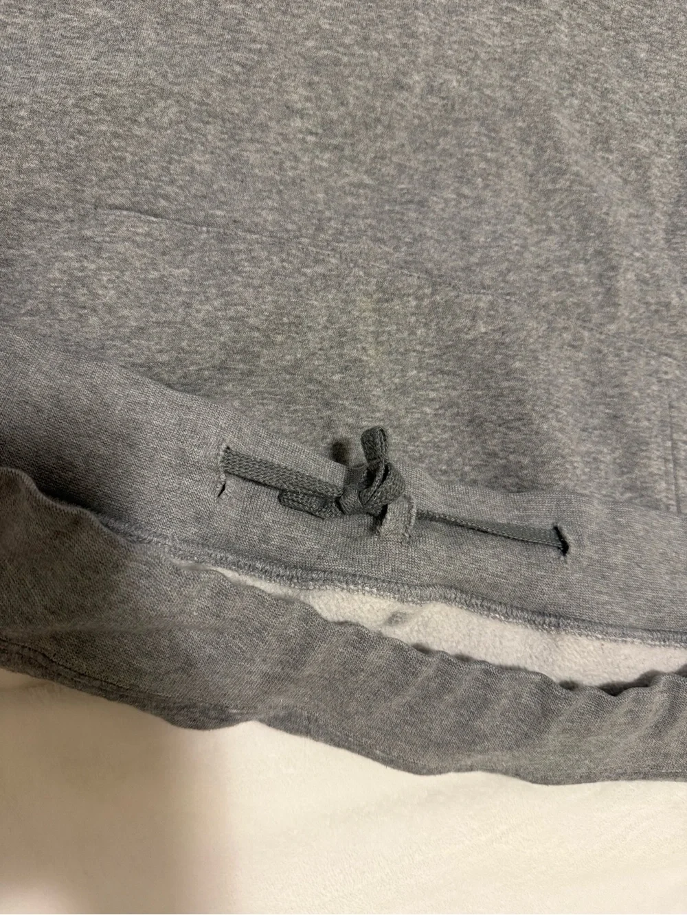 Nike Heather Gray Hoodie with White Swoosh